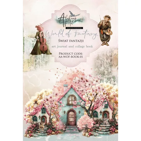 Alchemy of Art Scrapbook papírkészlet A4 Word of Fantasy Art Journal and Collage book (32 lap)