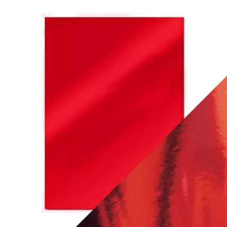 Tonic studios Tükörkarton A4 - Ruby red - High Gloss Mirror Card (5 ív)