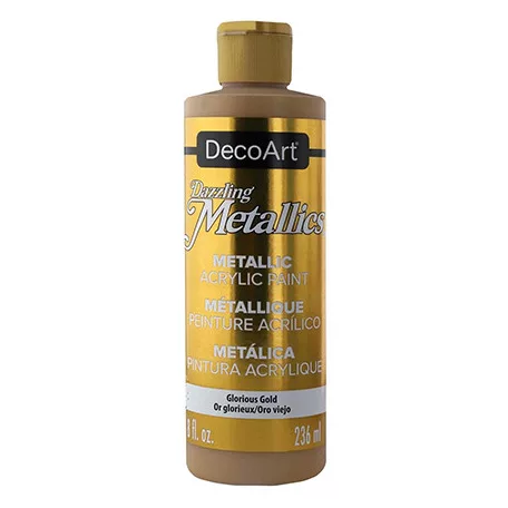 Akril festék - metál 236 ml, Glorious Gold / DecoArt Dazzling Metallics Acrylics (1 db)