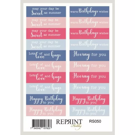 Matrica 10x16cm - Summer Garden - Reprint Stickers (1 ív)