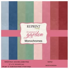   Papírkészlet, Alapkarton 12" (30 cm) - Summer Garden - Cardstock (12 ív)