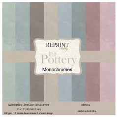   Papírkészlet, Alapkarton 12" (30 cm) - The Pottery - Cardstock (12 ív)