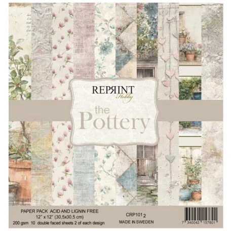Scrapbook papírkészlet 12" (30 cm) - The Pottery - Reprint Paper Pack (10 ív)