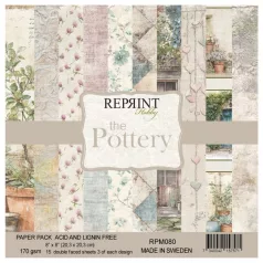   Scrapbook papírkészlet 8" (20 cm) - The Pottery - Reprint Paper Pack (15 ív)
