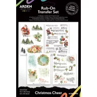   Arden Creative Studio Kaparós matrica 6"x8" (15x20cm) Christmas Cheer 6x8 Inch Rub-On Transfer Set (1 csomag)