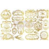   Redesign with Prima Chant Du Matin  H2O vízátviteles transzfer 8.5"X11" (A4) H2O Transfers Gold (2 ív)