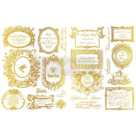   Redesign with Prima Fleur De Minuit H2O vízátviteles transzfer 8.5"X11" (A4) H2O Transfers Gold (2 ív)