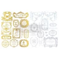   Redesign with Prima ÉClat Du Matin H2O vízátviteles transzfer 8.5"X11" (A4) H2O Transfers Gold (2 ív)