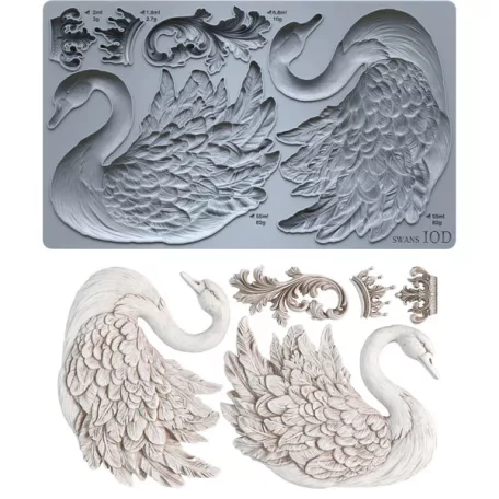 IOD Swans - Hattyú Öntőforma 6″X10″ Decor Mould (1 db)