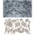 IOD Cadre - Barokk stílusú díszítőelem Öntőforma 6″X10″ Decor Mould (1 db)