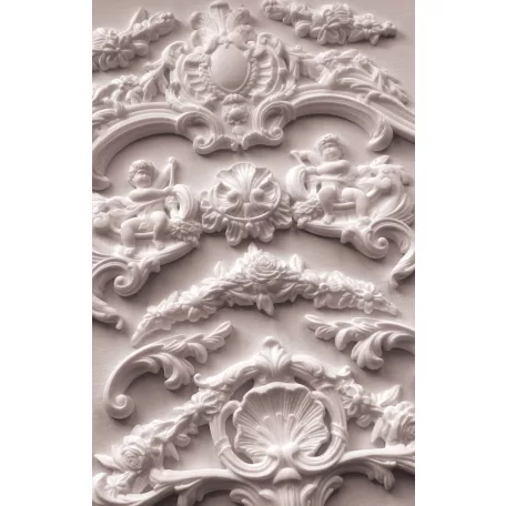 IOD Cadre - Barokk stílusú díszítőelem Öntőforma 6″X10″ Decor Mould (1 db)