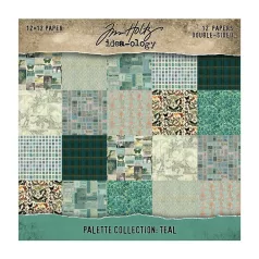   Teal Papírkészlet 12" (30 cm) Idea-ology Palette Collection (12 lap)