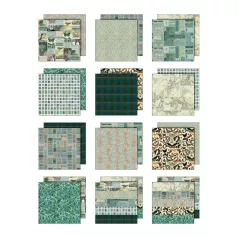   Teal Papírkészlet 12" (30 cm) Idea-ology Palette Collection (12 lap)