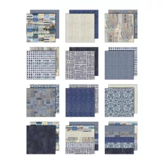   Indigo Papírkészlet 12" (30 cm) Idea-ology Palette Collection (12 lap)