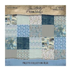   Blue Papírkészlet 12" (30 cm) Idea-ology Palette Collection (12 lap)
