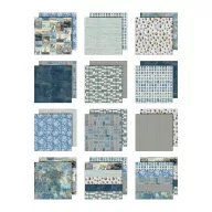   Blue Papírkészlet 12" (30 cm) Idea-ology Palette Collection (12 lap)