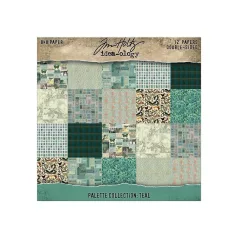   Teal Papírkészlet 8" (20 cm) Idea-ology Palette Collection (12 lap)