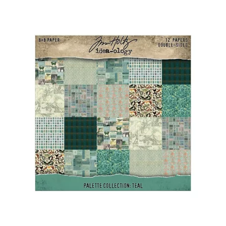 Teal Papírkészlet 8" (20 cm) Idea-ology Palette Collection (12 lap)