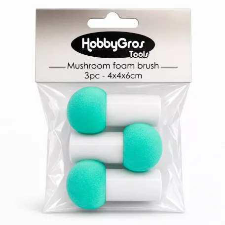 Szivacsecset szett 4x4x6cm HobbyGros Mushroom Foam Brushes (3 db)