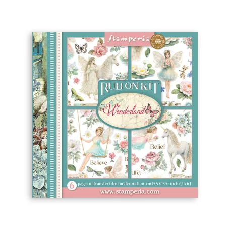 Stamperia Wonderland Kaparós matrica készlet  Assortment Rub-On (6 ív)