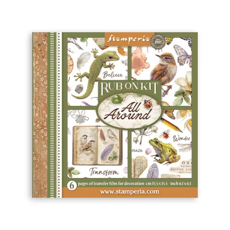 Stamperia All Around Kaparós matrica készlet  Assortment Rub-On (6 ív)