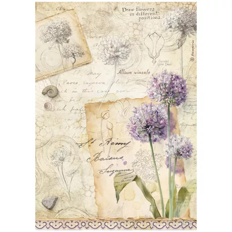 Stamperia All Around Rízspapír A4 Allium Rice Paper (1 ív)