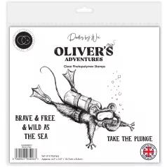   Fotopolimer bélyegző Brave & Free Craft Consortium Oliver's Adventures A6 Photopolymer Stamp Set (1 csomag)