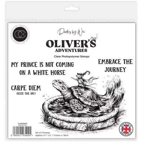 Fotopolimer bélyegző Seize the Day Craft Consortium Oliver's Adventures A6 Photopolymer Stamp Set (1 csomag)