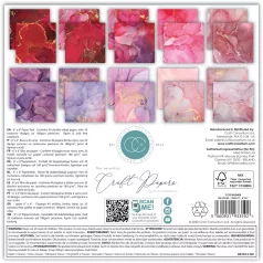   Craft Consortium Ink Drops Rose 2 Scrapbook papírkészlet Essential Craft Papers 6" (15 cm) 40 lap