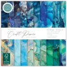 Craft Consortium Ink Drops Ocean 2 Scrapbook papírkészlet Essential Craft Papers 6" (15 cm) 40 lap