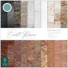 Craft Consortium Brick Textures 2 Scrapbook papírkészlet Essential Craft Papers 12" (30 cm) 30 lap