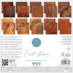   Craft Consortium Rust Textures Scrapbook papírkészlet Essential Craft Papers 12" (30 cm) 30 lap