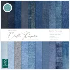 Craft Consortium Denim Textures Scrapbook papírkészlet Essential Craft Papers 12" (30 cm) 30 lap