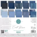 Craft Consortium Denim Textures Scrapbook papírkészlet Essential Craft Papers 12" (30 cm) 30 lap