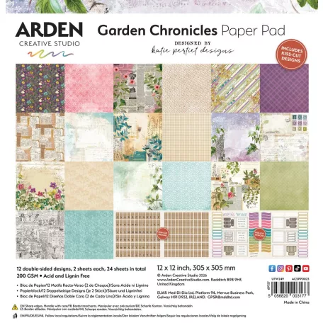 Arden Creative Studio Papírkészlet 12" (30 cm) Garden Chronicles Paper Pad (1 csomag)