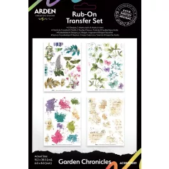   Arden Creative Studio Kaparós matrica 6"x8" (15x20cm) Garden Chronicles Rub-On Transfer Set (1 csomag)