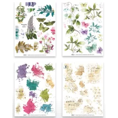   Arden Creative Studio Kaparós matrica 6"x8" (15x20cm) Garden Chronicles Rub-On Transfer Set (1 csomag)