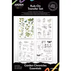   Arden Creative Studio Kaparós matrica 6"x8" (15x20cm) Garden Chronicles Essentials Rub-On Transfer Set (1 csomag)