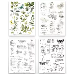   Arden Creative Studio Kaparós matrica 6"x8" (15x20cm) Garden Chronicles Essentials Rub-On Transfer Set (1 csomag)