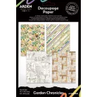 Arden Creative Studio Decoupage papír 6"x8" (15x20cm) Garden Chronicles Decoupage Paper (12 ív)