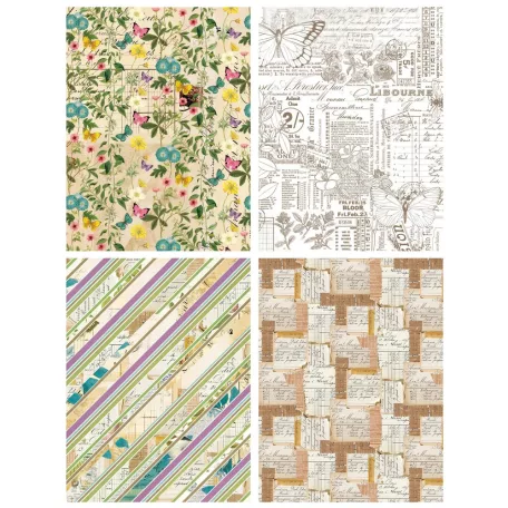 Arden Creative Studio Decoupage papír 6"x8" (15x20cm) Garden Chronicles Decoupage Paper (12 ív)