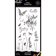   Arden Creative Studio Szilikonbélyegző 4"x8" (10x20cm) Maker Series Clear Stamp Set Fine Ferns (1 csomag)