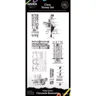   Arden Creative Studio Szilikonbélyegző 4"x8" (10x20cm) Maker Series Clear Stamp Set Chronicle Remnants (1 csomag)