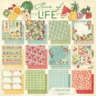   Graphic 45 Slice of Life Scrapbook papírkészlet 8" (20 cm) Collection Pack (24 lap)