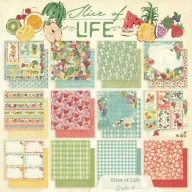   Graphic 45 Slice of Life Scrapbook papírkészlet 12" (30 cm) Collection Pack (24 lap)