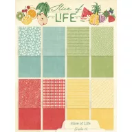   Graphic 45 Slice of Life Scrapbook papírkészlet A4 Patterns & Solids (16 lap)