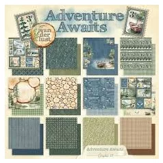   Graphic 45 Adventure Awaits Scrapbook papírkészlet 8" (20 cm) Collection Pack (24 lap)