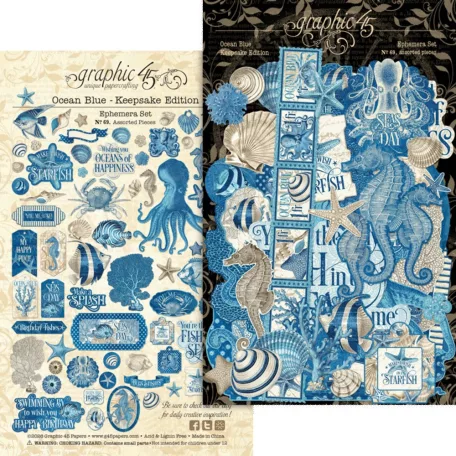 Graphic 45 Ocean Blue Scrapbook alkotócsomag 12" (30 cm) Keepsake Edition (1 csomag)