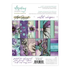   Mintay Papírkészlet 6"x8" (15x20 cm) Violet Whispers - Art Journal Paper Pad (24 lap)