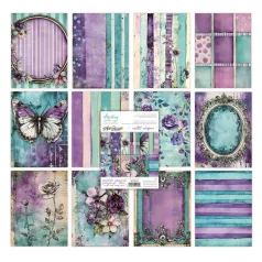   Mintay Papírkészlet 6"x8" (15x20 cm) Violet Whispers - Art Journal Paper Pad (24 lap)